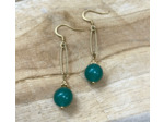 Boucles Irina aventurine verte