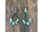 Boucles d'oreilles cuir et pierres naturelles 5