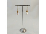 Boucles d'oreilles perles de culture d'eau douce/doré