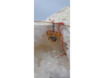 Pendentif coeur ambre + cable olpa1627