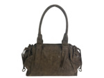 Farfouillette Sac Shopping Effet Brillant Taupe