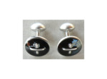 Boutons de manchettes noirs