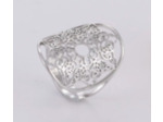 Bague géométrique en filigrane en acier inoxydable