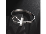 Bracelet croix doré ou argenté en acier inoxydable