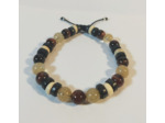 Œil de tigre rouge, citrine et bois, ajustable