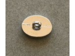 Bouton métal sur pied argent 10 mm