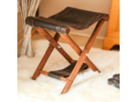 Petit tabouret en cuir