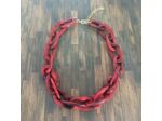 Collier gros maillons rouge