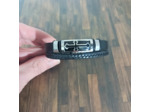 Bracelet en cuir 2 lanières croix