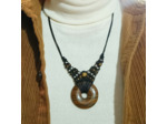 Collier tissé œil de fer/œil de tigre/hématite