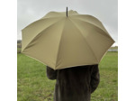 Piganiol x Noix D'arec Parapluie Canne Pour Femme Kaki / Biais Or
