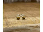 Puce d'oreilles citrine argent