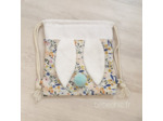 Sac à dos Pochon pour enfant, modèle Lapinou, tissu créatrice cristal w design