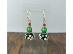B.O. vert/rouge/argenté marguerites