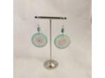 B.O. résine cercle bleu/argenté