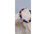Bracelet lapis lazuli agate et perles OLPA1039
