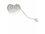 Marque-page coeur rose