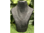 Chaîne de cou maille haricot argent 40cm