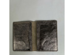 Farfouillette Porte-Papiers Vertical En Cuir Effet Froissé Brillant Taupe