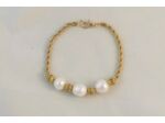 Bracelet perles de culture d'au douce/doré