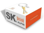 Metalmorphose Porte-clés Paire de Ski et son Flocon