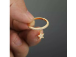 Bague doré étoile