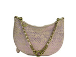 Mila Louise Nelia W Sac Demi-lune Cuir Tressé Rosée