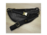 Mila Louise Petra GR Sac Banane Cuir Effet Grainé Noir