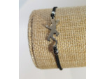 Bracelet élastique noir/lézard