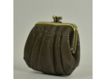 Mila Louise Ara BB Porte-monnaie cuir résille Taupe fumé