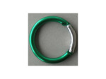 Porte clef mousqueton carabinier rond vert