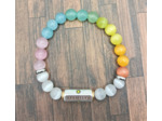 Bracelet "Family" Œil de chat arc en ciel