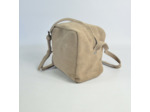 Biba Ely Sac Cube Bandoulière En Cuir Velours ELY2L Topo