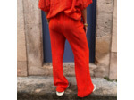PANTALON ORANGE BRODÉ