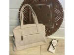 Farfouillette Sac Shopping En Velours Beige
