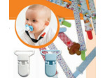 Pince bretelle plastique bleu ciel sucette, bretelle