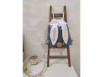 Sac à dos Pochon pour enfant, modèle blanc et bleu, renard
