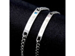 Bracelets gourmettes en acier inoxydable pour couple Queen/King