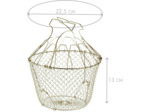 LA BONNE GRAINE - Panier à salade pliant avec raidisseurs - Inox - Rangement facile - Essorage délicat - Ø 22,5 cm