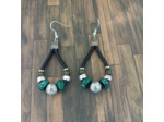 Boucles d'oreilles cuir et pierres naturelles 6