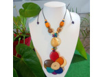 Collier Sandra Fleur 5 en ivoire végétal