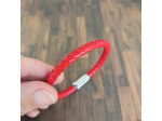 Bracelet homme cuir rouge
