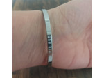 Bracelets jonc en acier inox "LA VIE EST BELLE" Argenté