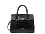 Lancaster Exotic Croco Petit Sac Cabas 524-85 Noir