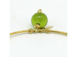 Bracelet jonc perle Murano vert olive Salvia