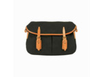 Bleu de Chauffe Sac Musette S Coton et Cuir Kaki