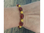 Bracelet agate/jade/hématite