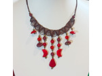 Collier Roxane rouge en ivoire végétal