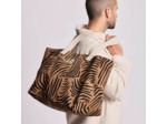 Hindbag Claude Grand Sac Cabas En Coton Bio Zèbre Cannelle