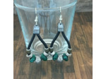 Boucles d'oreilles cuir et pierres naturelles 6